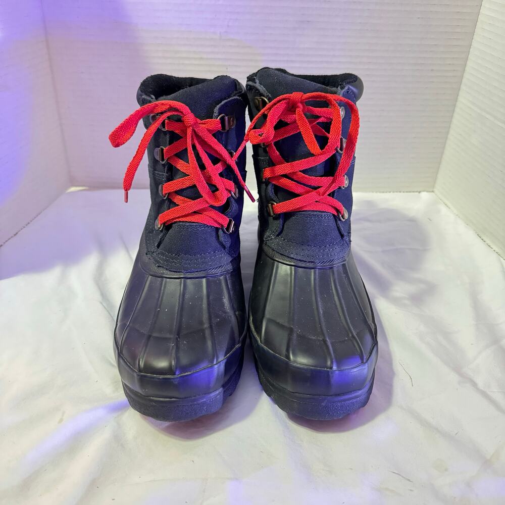 BASS BOYS BLACK DUCK BOOTS LEATHER UPPERS SZ BOYS 10